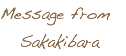 Message from Sakakibara